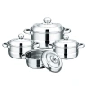 Cross-border hollow double-ear pot, household thickened pot, tableware four-piece set, stainless steel pot pots manufacturer wholesale, universal Specification image